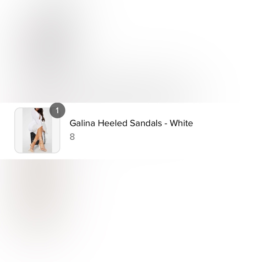 Fashion Nova White and Silver Heeled Sandals
